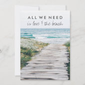 Invitation Mariage à l'aube sur la plage et réception de mari (Devant)