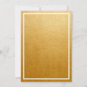 Invitation Mariage à l'écriture métallique dorée (Dos)