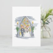 Invitation Mariage à l'église (Debout devant)
