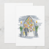 Invitation Mariage à l'église (Devant / Derrière)