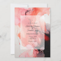 Mariage à l'encre noire, blanche et rouge