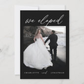 Invitation Mariage à l'Étranger Photo Moderne Noir et Blanc (Dos)