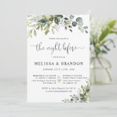 Invitation Mariage à l'eucalyptus la veille (Debout devant)
