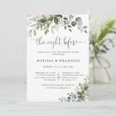 Invitation Mariage à l'eucalyptus la veille (Debout devant)
