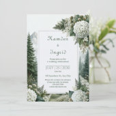 Invitation Mariage à l'Hydrangea de Pin Brumeux (Debout devant)