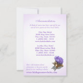 Invitation Mariage à l'Hydrangea Pourpre au Bord de Mer Intin (Dos)