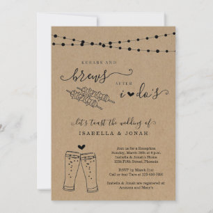 Invitation Mariage à l'improviste avec kebabs et bières après