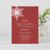 Invitation Mariage à l'invitation hivernale (Debout devant)