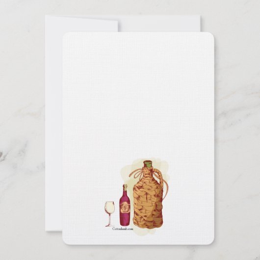 Invitation Mariage À L'Invitation Vignoble (Dos)