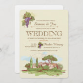 Invitation Mariage À L'Invitation Vignoble (Devant / Derrière)