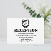 Invitation Mariage à l'occidentale Cheval Pays de réception N (Debout devant)