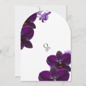 Invitation Mariage à l'orchidée Lilac pourpre  (Dos)