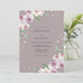 Invitation Mariage à l'Orchidée Lilas Mauve (Debout devant)