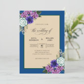 Invitation Mariage à l'Orchidée Royale Violette (Debout devant)