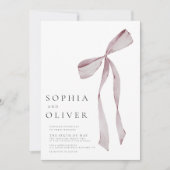 Invitation Mariage à mâchoire rose épais (Devant)