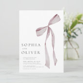 Invitation Mariage à mâchoire rose épais (Debout devant)