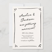 Invitation Mariage à main fantaisiste (Devant)