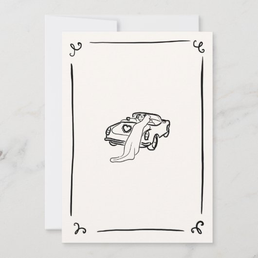 Invitation Mariage à main fantaisiste (Dos)