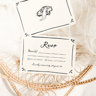 Invitation Mariage à main fantaisiste RSVP