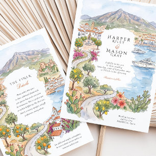 Invitation Mariage à Marbella Espagne Costa del Sol Puerto Ba