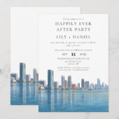 Invitation Mariage à Miami pour toujours heureux (Devant / Derrière)
