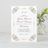 Invitation Mariage à motif classique complexe de géométrie vi (Debout devant)