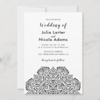 Mariage à motif mandala géométrique classique