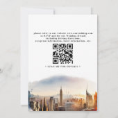 Invitation Mariage à New York Destination Moderne Budget Code (Dos)