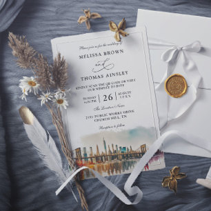 Invitation Mariage à New York Destination Moderne Budget Code