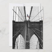 Invitation Mariage à New York NYC Pont de Brooklyn (Dos)
