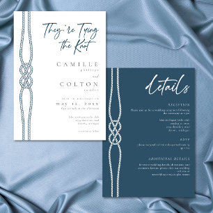 Invitation Mariage à Nœud Marin Nœud Côté Deux Mariage