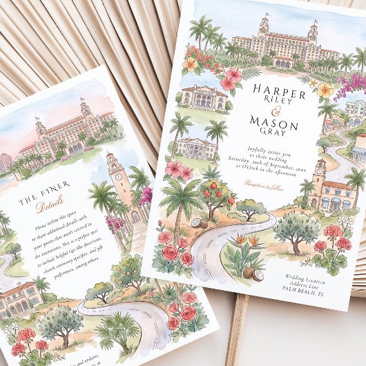 Invitation Mariage à Palm Beach Floride The Breakers Flagler