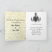 Invitation mariage à paris lustre vintage (Intérieur)