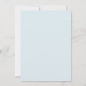 Invitation Mariage à pétale bleu ciel (Dos)