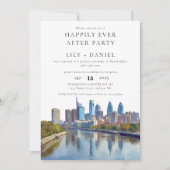 Invitation Mariage à Philadelphie pour un bonheur éternel (Devant)