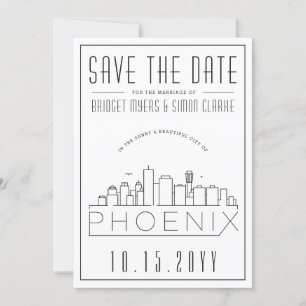 Invitation Mariage à Phoenix - Ligne d'horizon stylisée - Sav