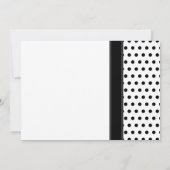 Invitation Mariage à points Polka blanc noir (Dos)