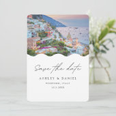 Invitation Mariage à Positano Italie Date à retenir (Debout devant)