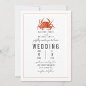 Invitation Mariage à rayures de crabe Chambray (Devant)