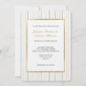 Invitation Mariage à rayures rose vert rose (Devant)