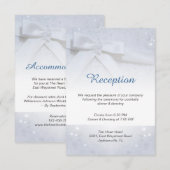 Invitation Mariage à ruban blanc Hébergement de réception 2-e (Devant / Derrière)