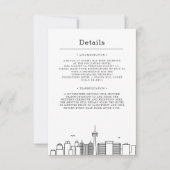Invitation Mariage à San Antonio | Détails des invités (Devant)