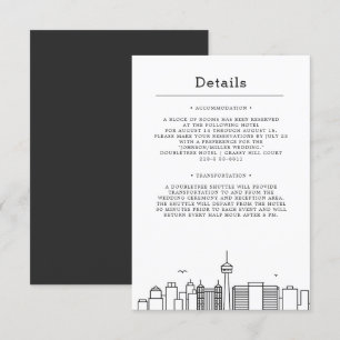 Invitation Mariage à San Antonio Détails pour les invités