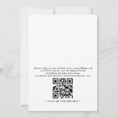 Invitation Mariage à Santorin Grèce Budget Code QR Aquarelle (Dos)