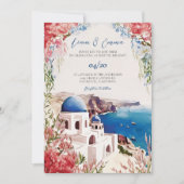 Invitation Mariage à Santorin Inviter Mariage grec Destinatio (Devant)