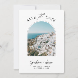Invitation Mariage à Santorin Sauvez la date