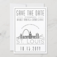 Mariage à St. Louis Horizon stylisé de la ville Ca