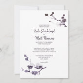 Invitation Mariage à suie de fleurs de prune (Devant)