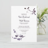 Invitation Mariage à suie de fleurs de prune (Debout devant)