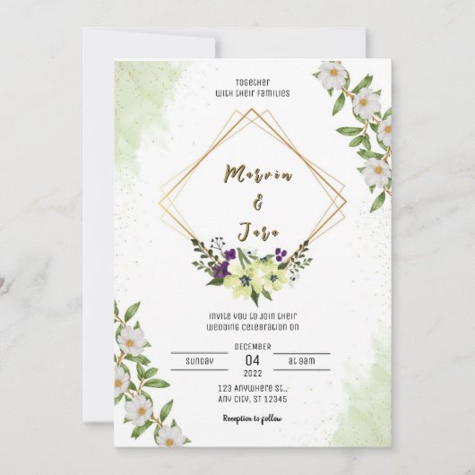 Invitation Mariage à thème (Devant)